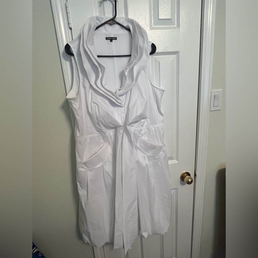 Samuel Dong White Classic Bubble Dress